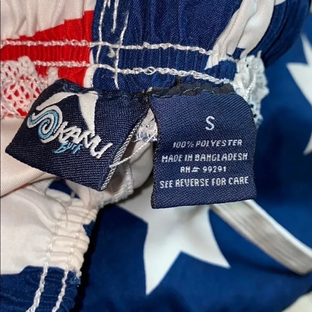 Kanu Surf Swim Trunks USA Flag Small